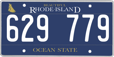 RI license plate 629779