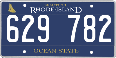 RI license plate 629782
