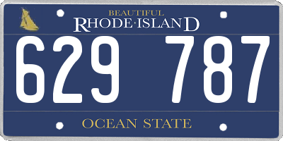 RI license plate 629787