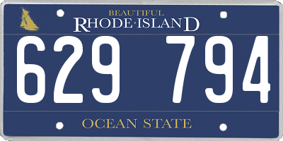 RI license plate 629794