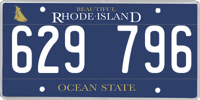 RI license plate 629796