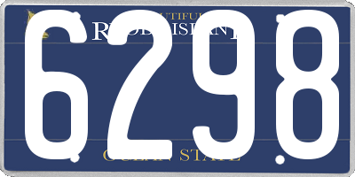RI license plate 6298