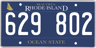 RI license plate 629802