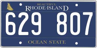 RI license plate 629807
