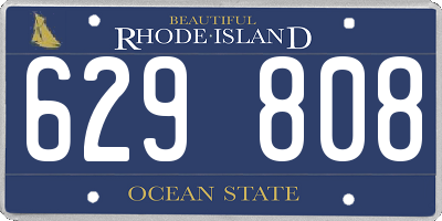 RI license plate 629808