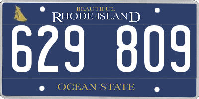 RI license plate 629809