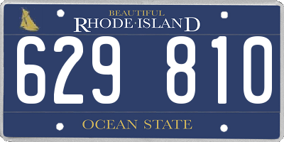RI license plate 629810