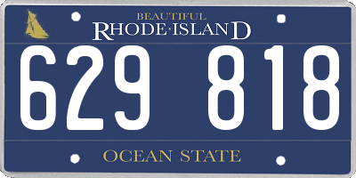 RI license plate 629818