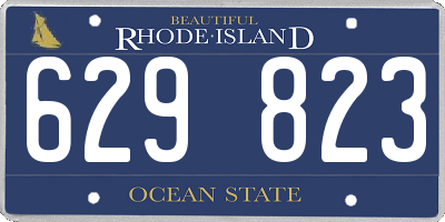RI license plate 629823