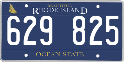 RI license plate 629825