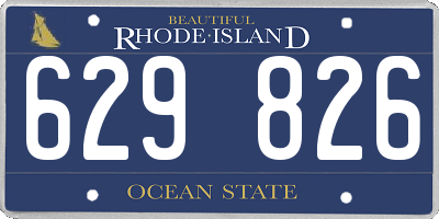 RI license plate 629826