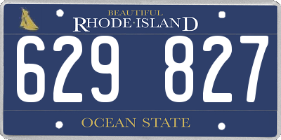 RI license plate 629827