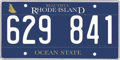 RI license plate 629841