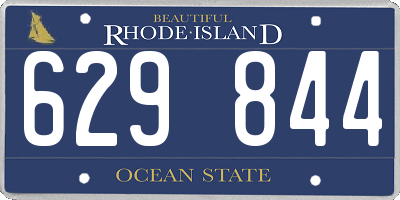 RI license plate 629844