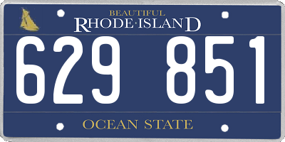 RI license plate 629851