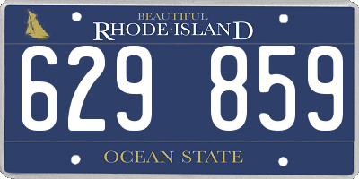 RI license plate 629859