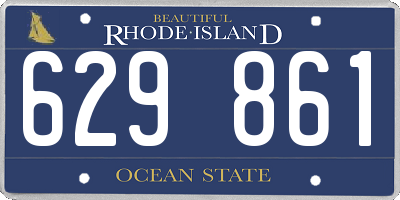 RI license plate 629861