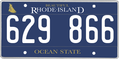 RI license plate 629866