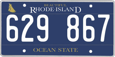 RI license plate 629867