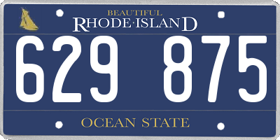 RI license plate 629875