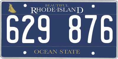 RI license plate 629876