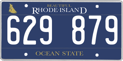 RI license plate 629879