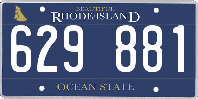 RI license plate 629881