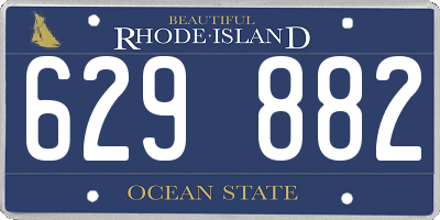 RI license plate 629882