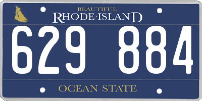 RI license plate 629884