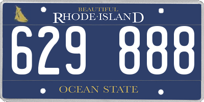 RI license plate 629888