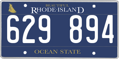 RI license plate 629894