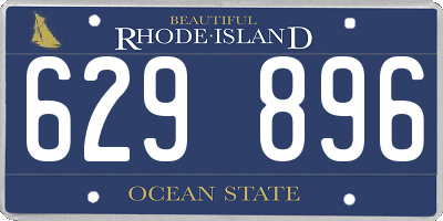 RI license plate 629896