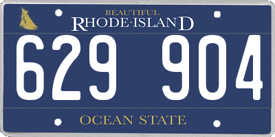 RI license plate 629904