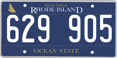 RI license plate 629905