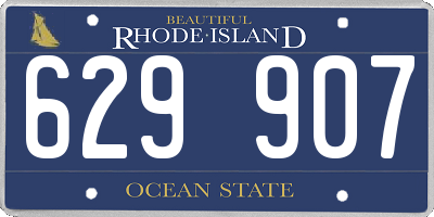 RI license plate 629907