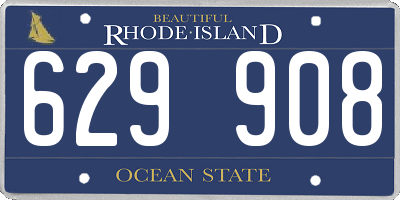 RI license plate 629908