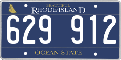 RI license plate 629912
