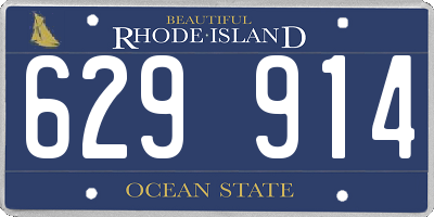 RI license plate 629914