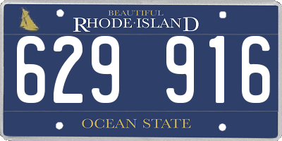 RI license plate 629916