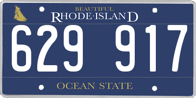 RI license plate 629917