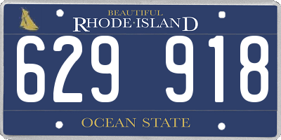 RI license plate 629918