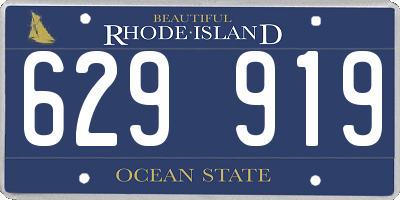 RI license plate 629919