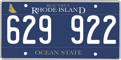 RI license plate 629922