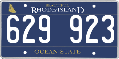 RI license plate 629923