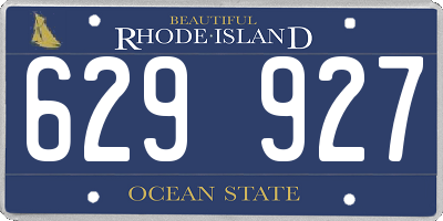 RI license plate 629927
