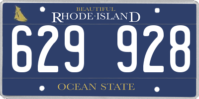 RI license plate 629928