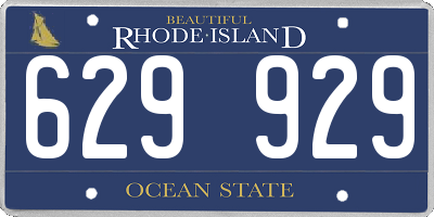 RI license plate 629929