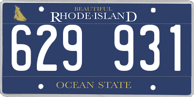 RI license plate 629931
