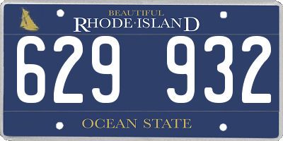 RI license plate 629932