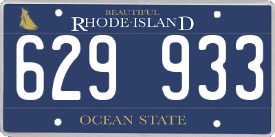RI license plate 629933